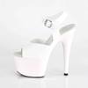 Pleaser - ADORE708N Sandale à bride à la cheville, Pole dance chaussures - Chaussures de pole dance - Blanc Product image